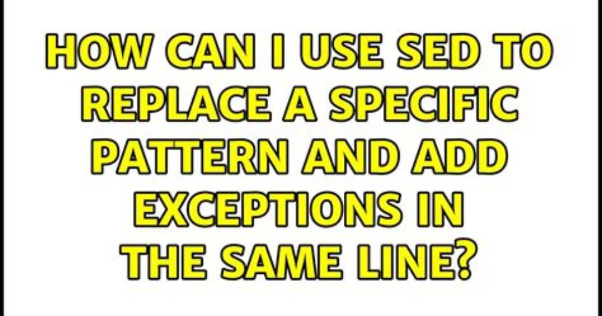 Sed Replace Specific Line in File