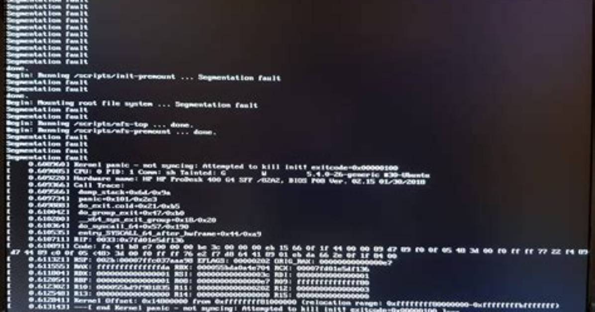 Segmentation Fault / Fail to Boot After Cpu Upgrade?