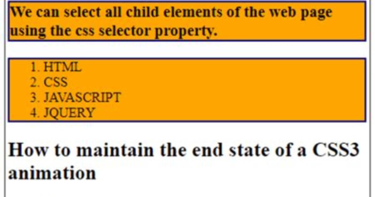 Select All Child Elements Recursively in Css