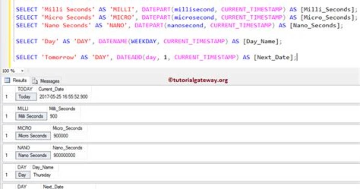 Select Date from Timestamp Sql