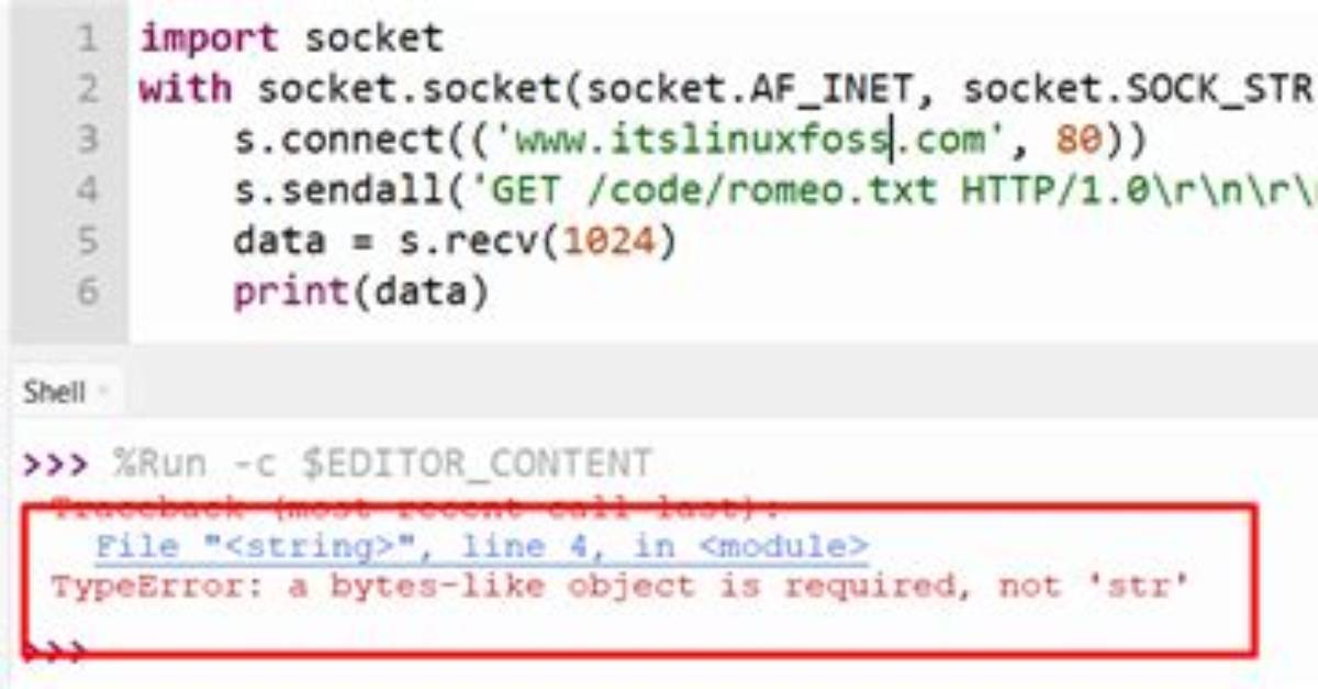 Sending String via Socket (Python)