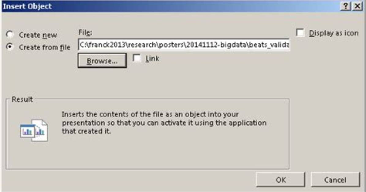 "Server Application, Source File, or Item Can't Be Found.": Trying to Embed Pdf into Microsoft Office Professional Plus 2013