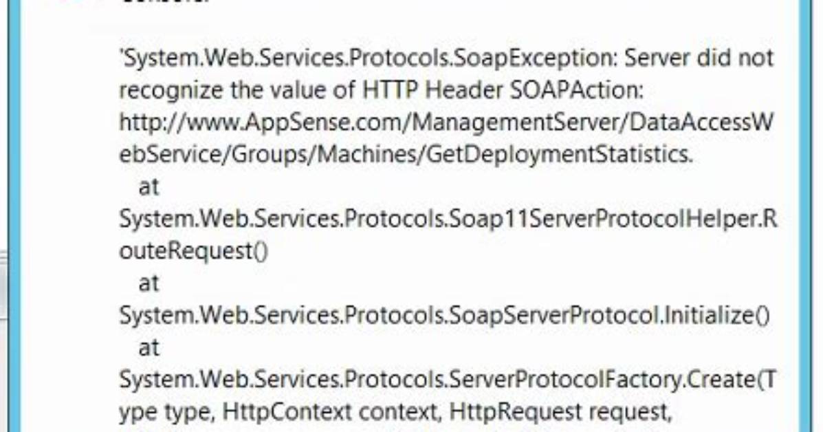 Server Did Not Recognize the Value of Http Header Soapaction