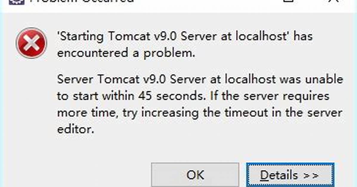 Server Tomcat V9.0 Server at Localhost Failed to Start