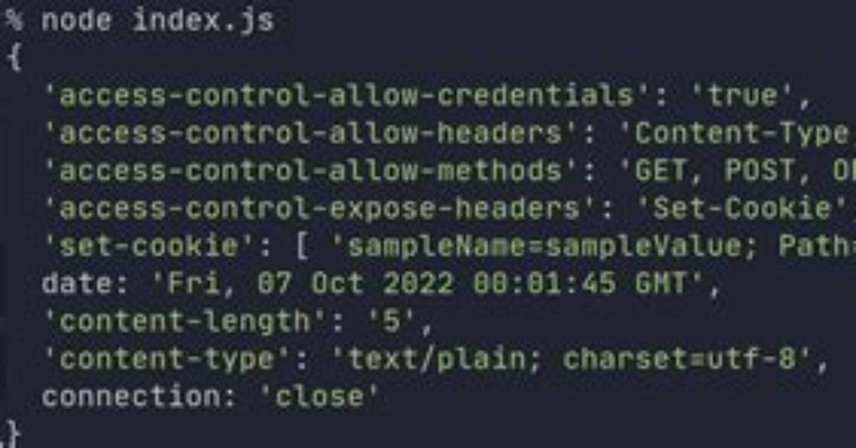 Set a Cookie Value in Node. Js