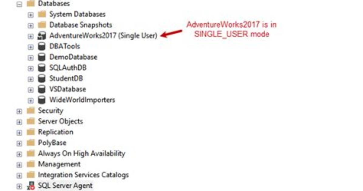 Set Database from Single User Mode to Multi User