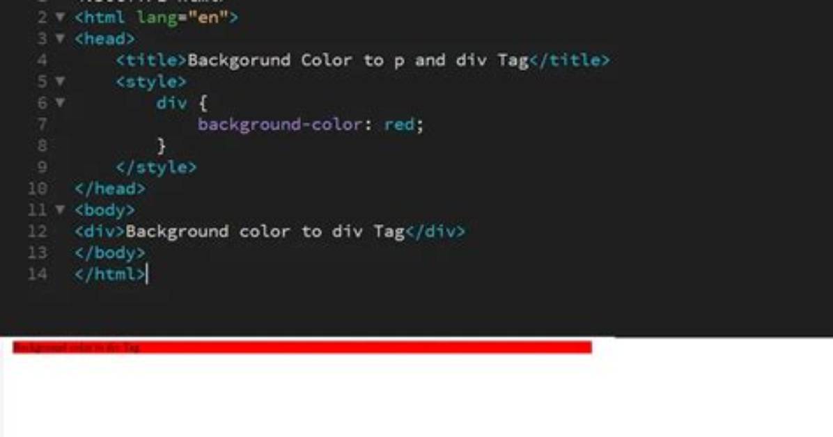 Set Div Background Color with Only Html