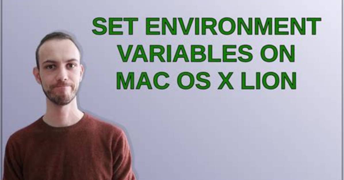 Set Environment Variables on Mac Os X Lion