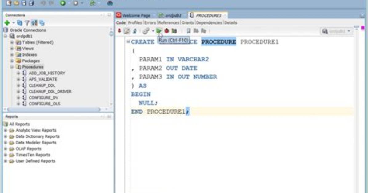 Set Serveroutput on in Oracle Procedure