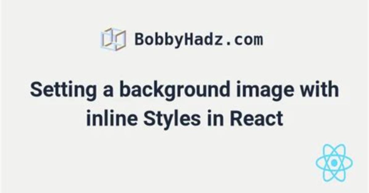 Setting a backgroundImage with React Inline Styles