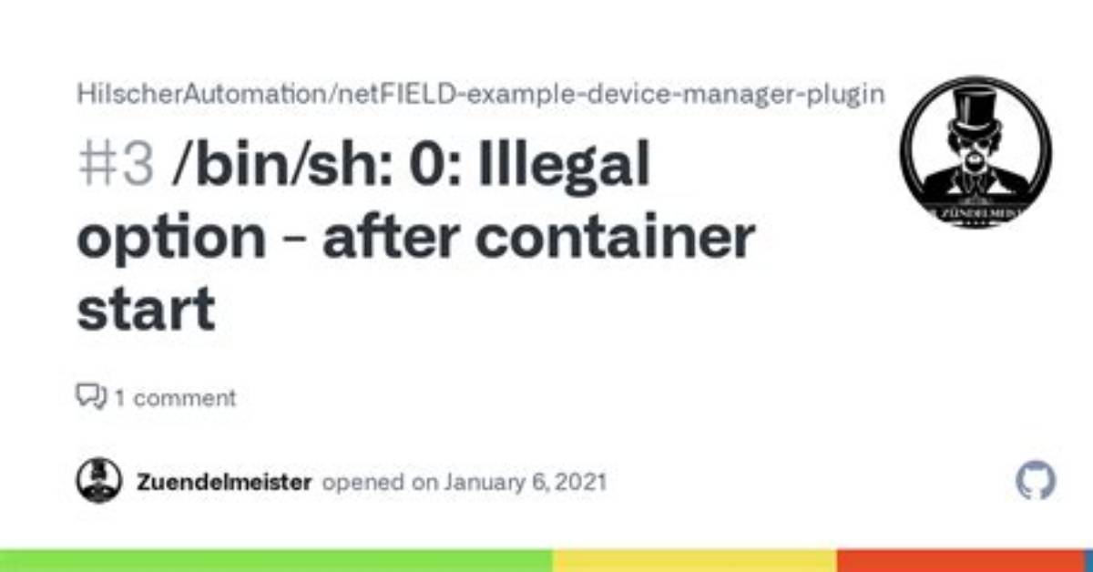 Sh: 0: Illegal Option --