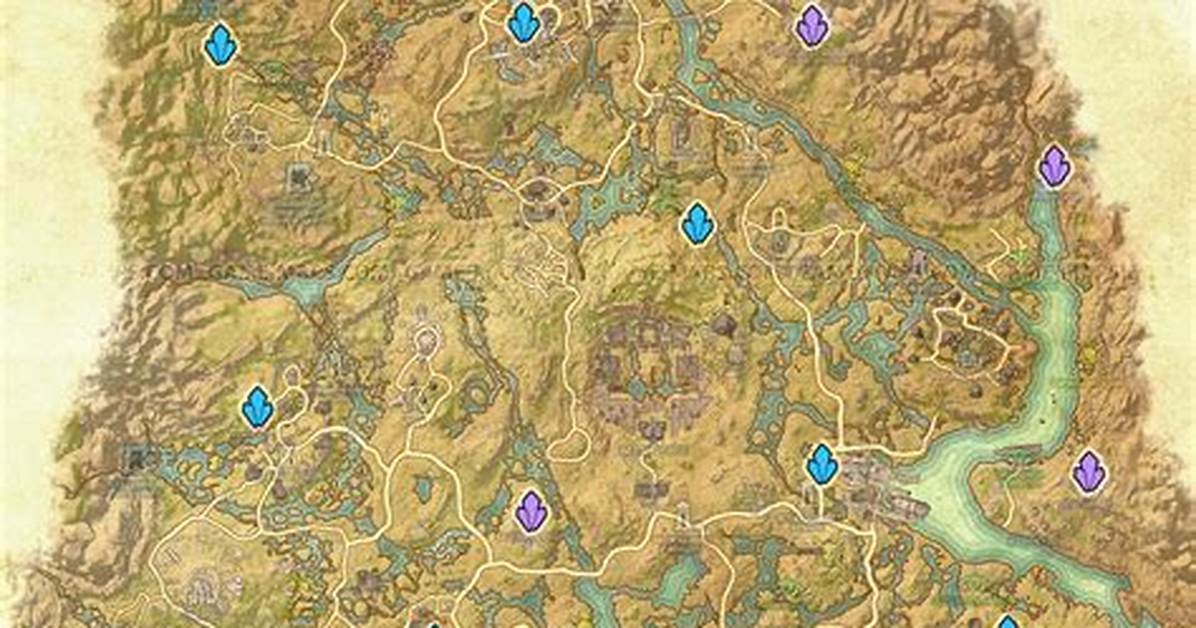 Shadowfen Skyshards Location Map the Elder Scrolls Online (Eso)