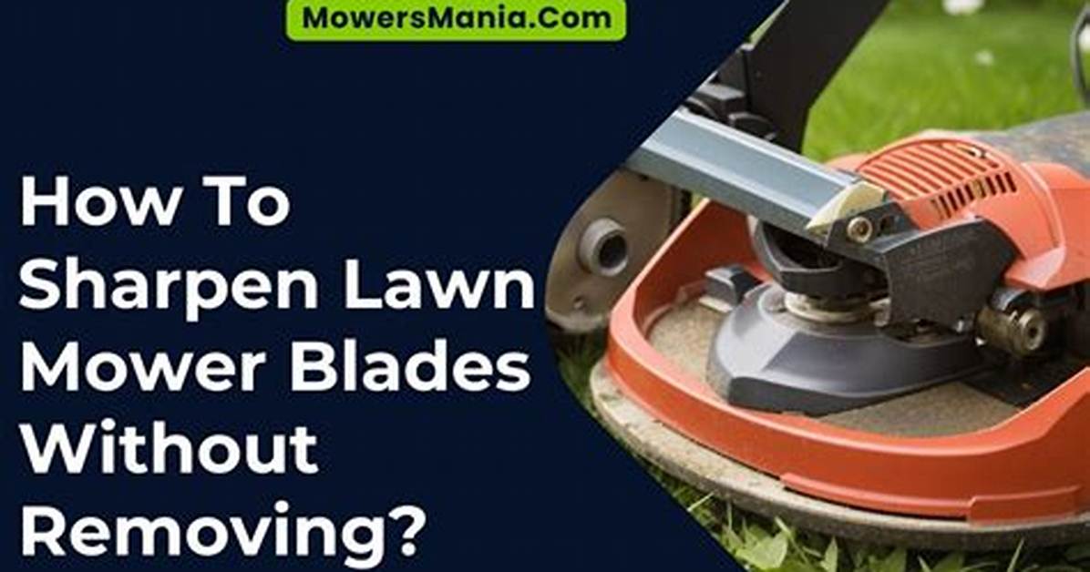 Sharpen Lawn Mower Blade Without Removing