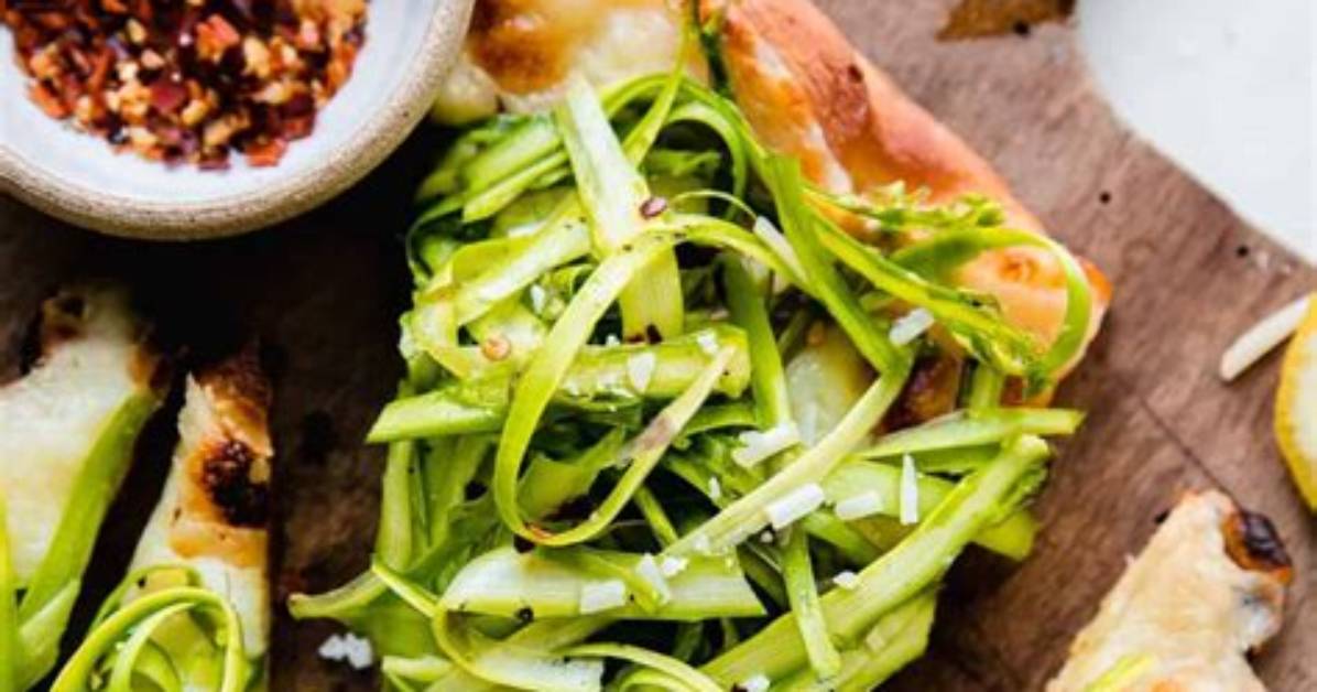 Shaved Asparagus Pizza
