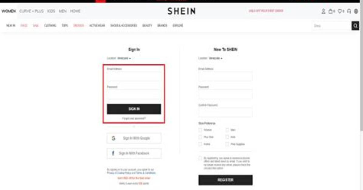 Shein. Com Login Safely, Analysis & Comments