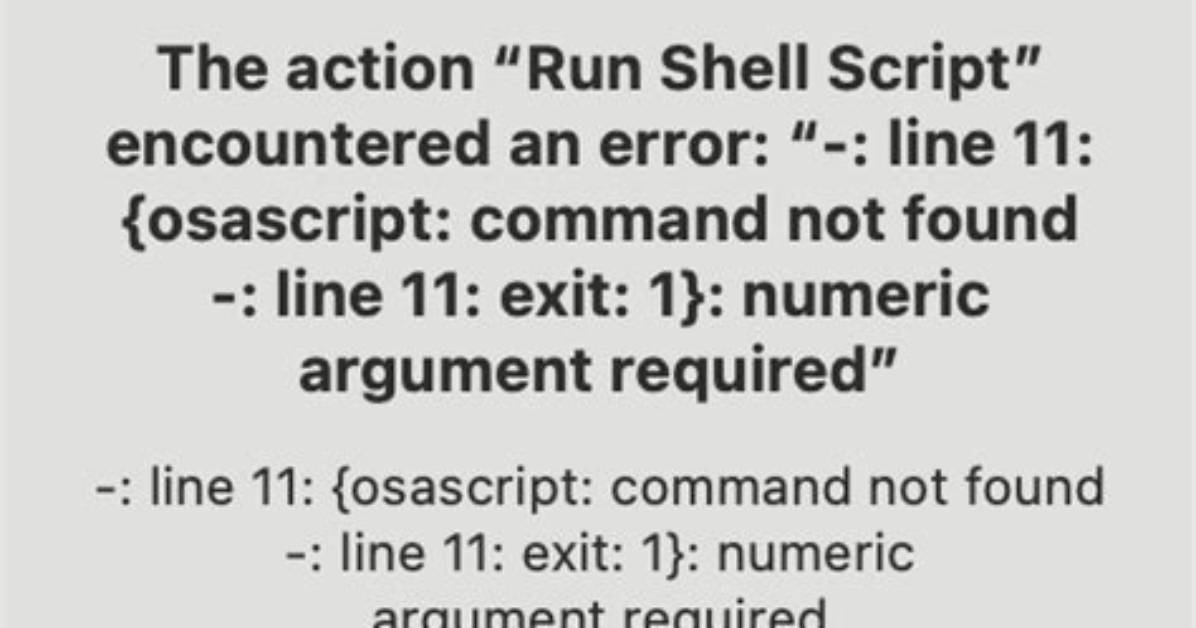 Shell Script Not Running, Command Not Found