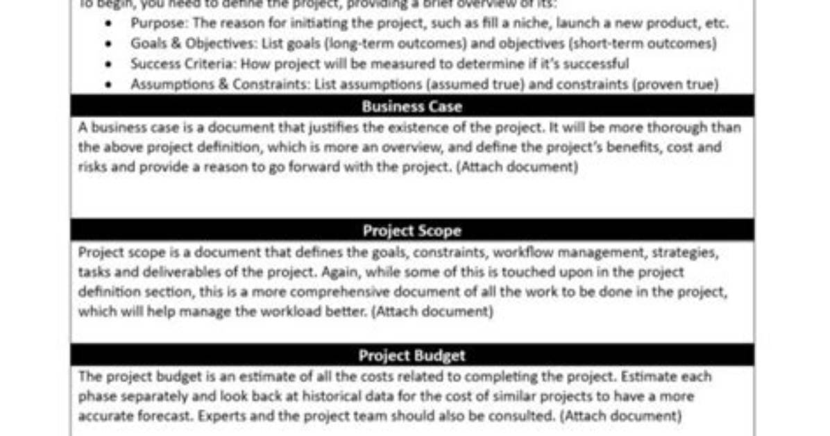 Should a Project Initiation Document Be Updated?