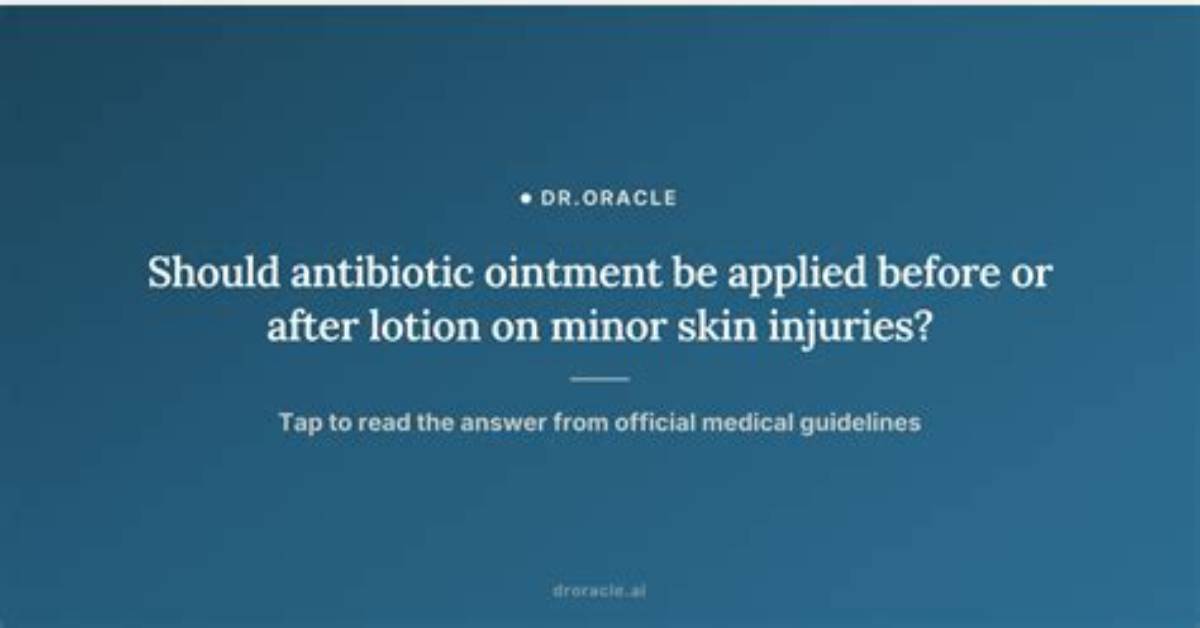 Should Antibiotic Ointment Sting?