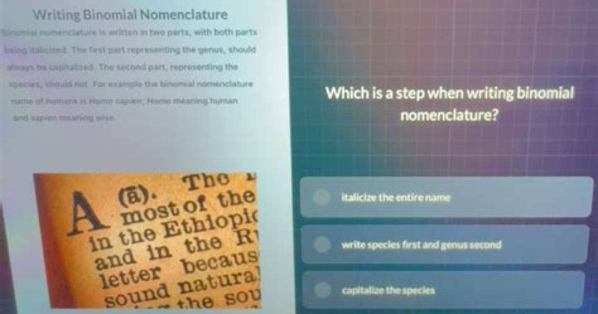 Should Binomial Be Capitalized?
