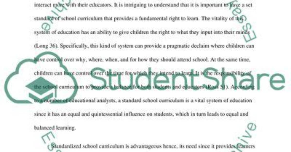 Should Curriculum Be Standardized for All?