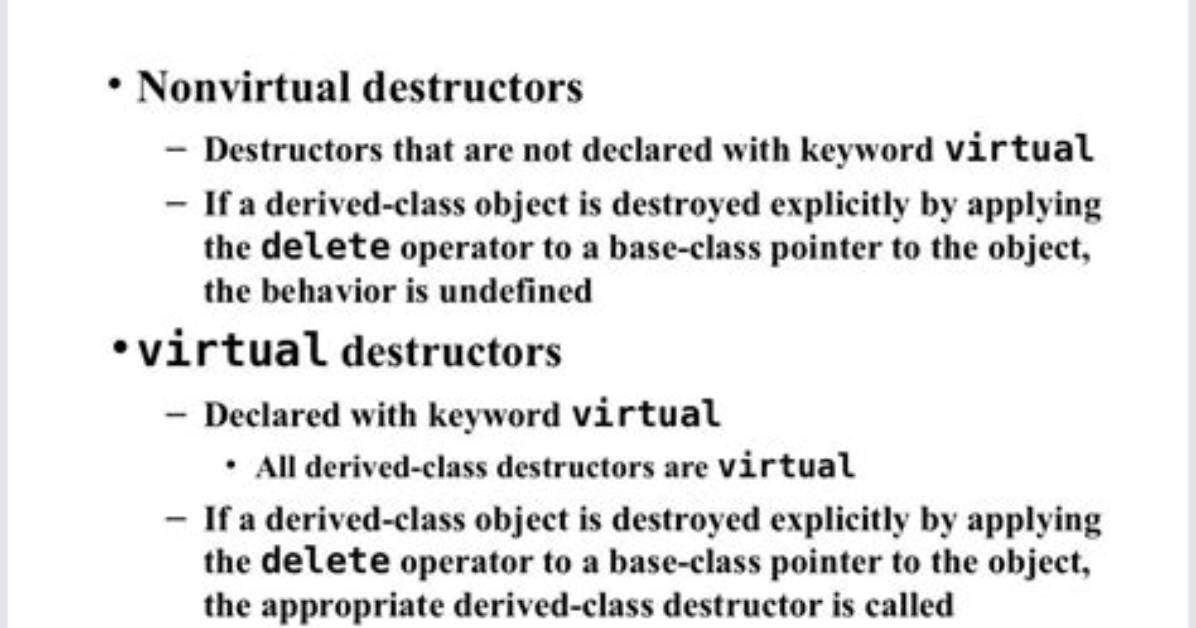 Should Destructor Be Virtual?