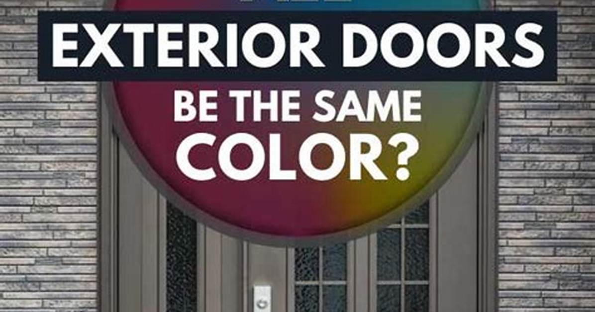 Should Front Door Be Same Color on Both Sides
