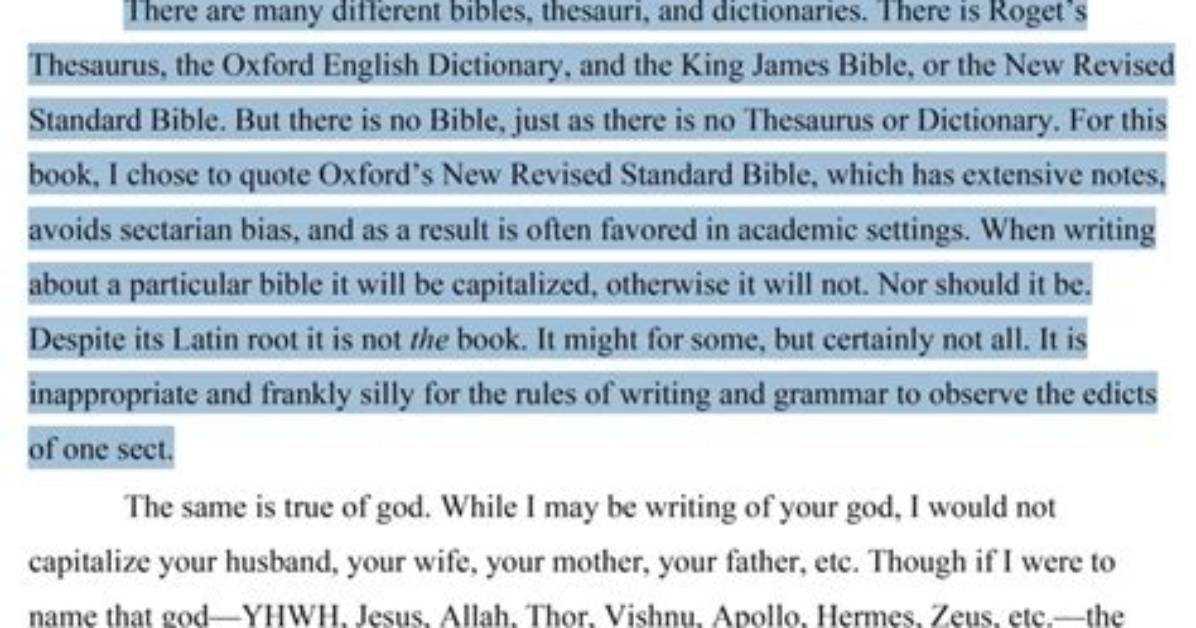 Should Hadiths Be Capitalized?