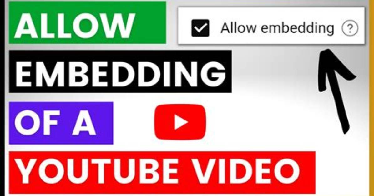 Should I Allow Embedding on Youtube?