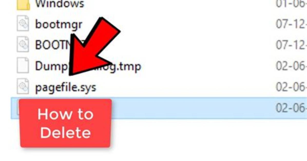Should I Delete Pagefile Sys Windows 10?