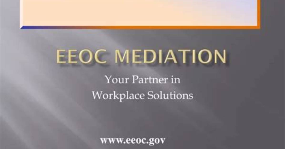 Should I Mediate with Eeoc?
