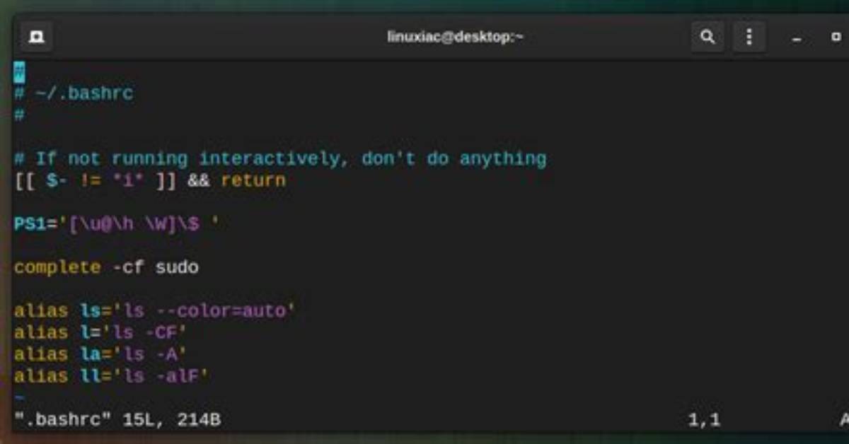 Should I Put an Alias In. Bashrc Or. Profile?