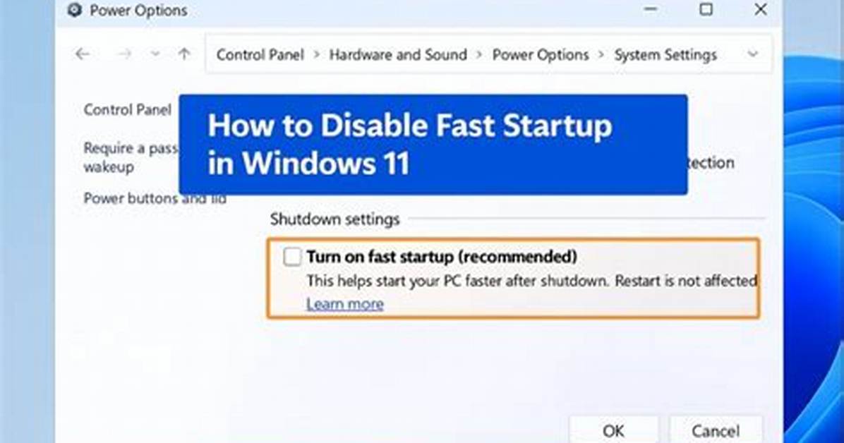 Should I Turn on Fast Startup Windows 10?
