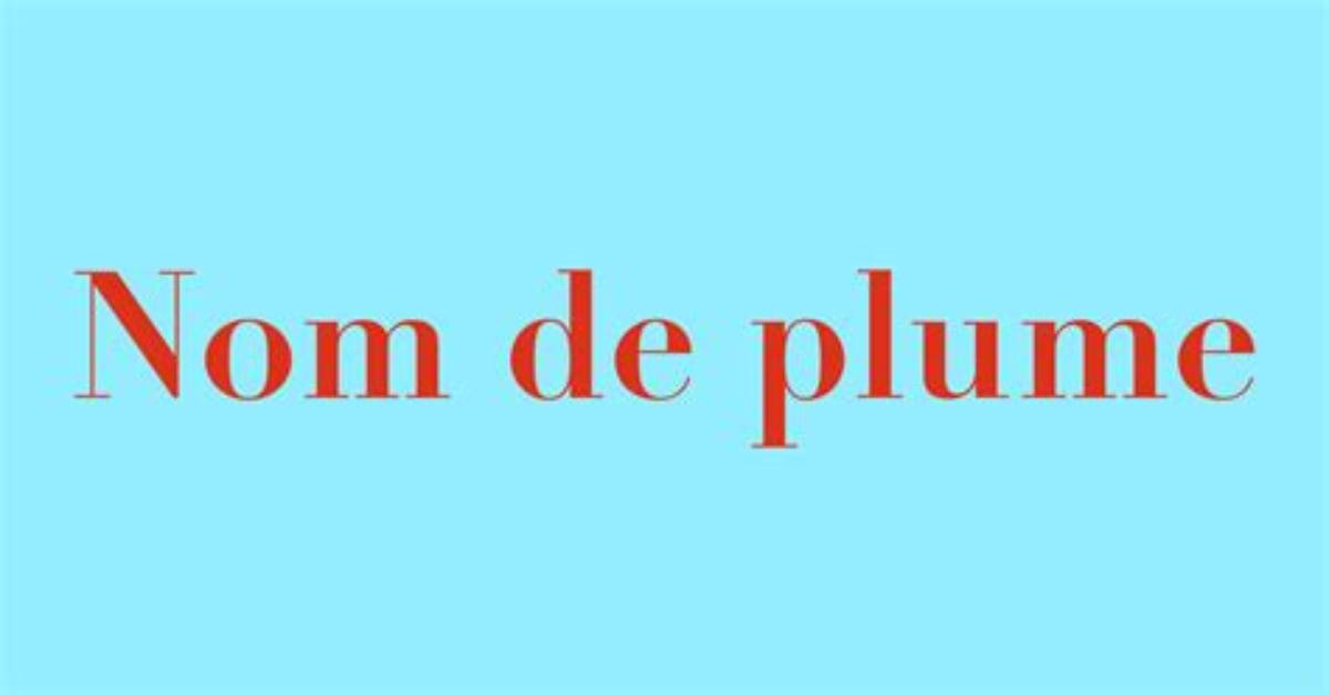 Should I Use a Nom De Plume?