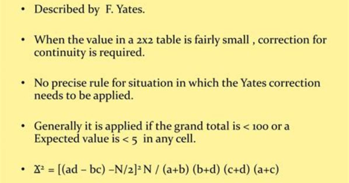Should I Use Yates Continuity Correction?