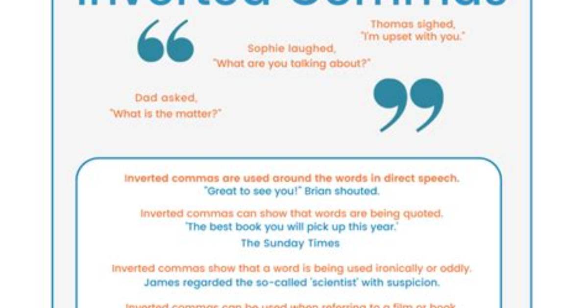 Should Quotes Be in Inverted Commas?