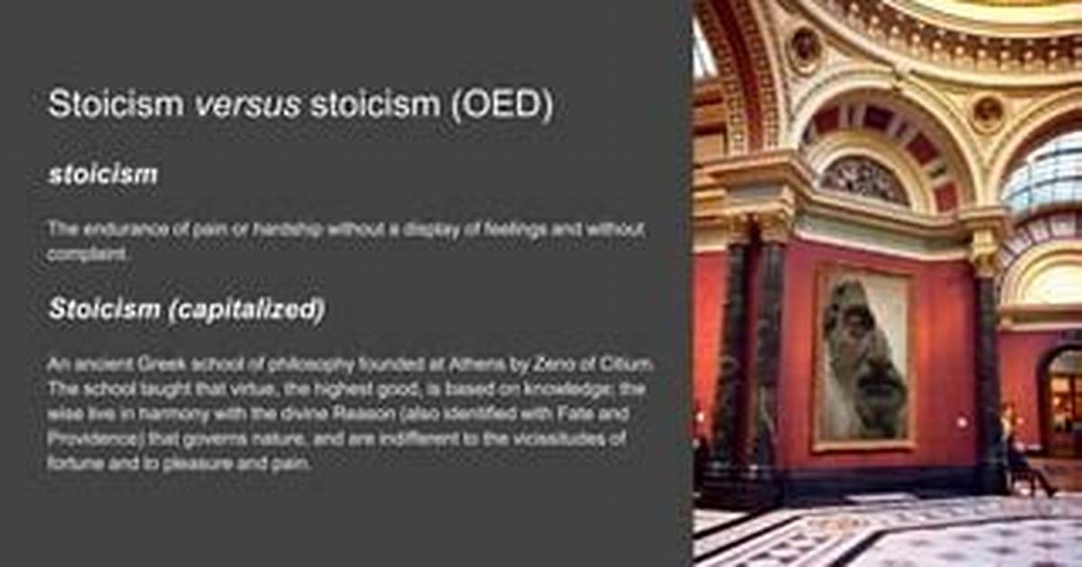 Should Stoicism Be Capitalized?