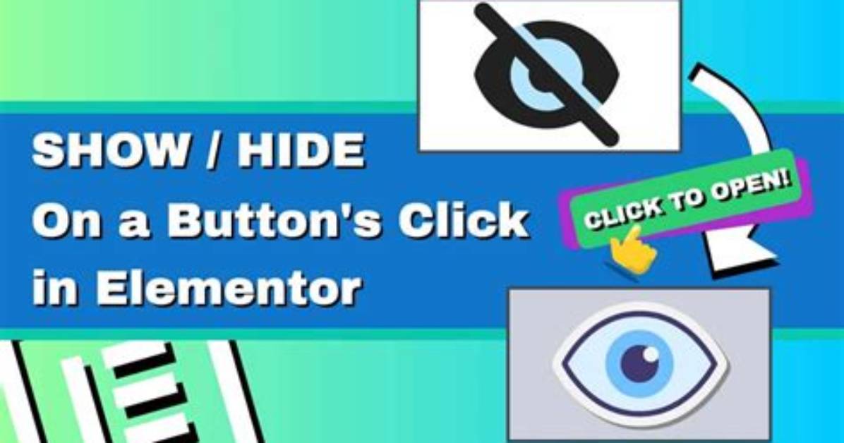 Show Hide Section in Wordpress Elementor on a Button/Text Click