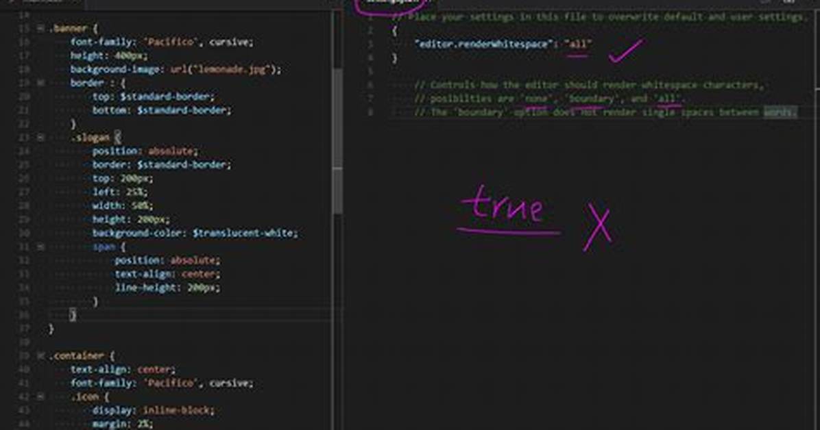 Show Whitespace Characters in Visual Studio Code