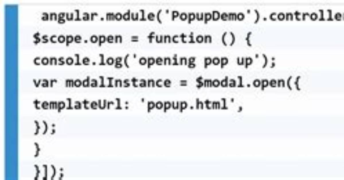 Simple Popup by Using Angular Js