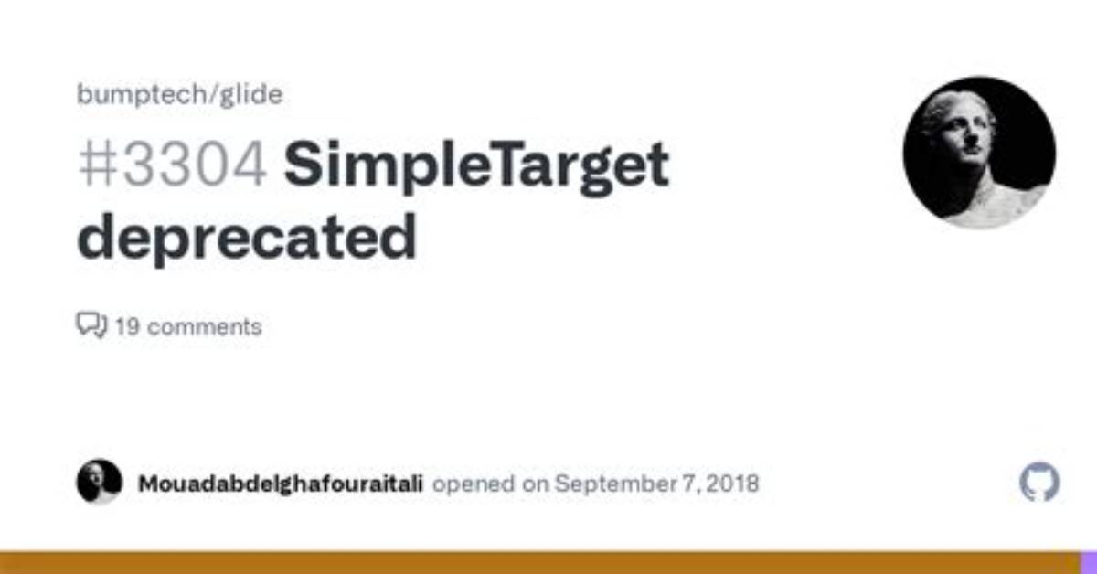 Simpletarget Is Deprecated Glide?
