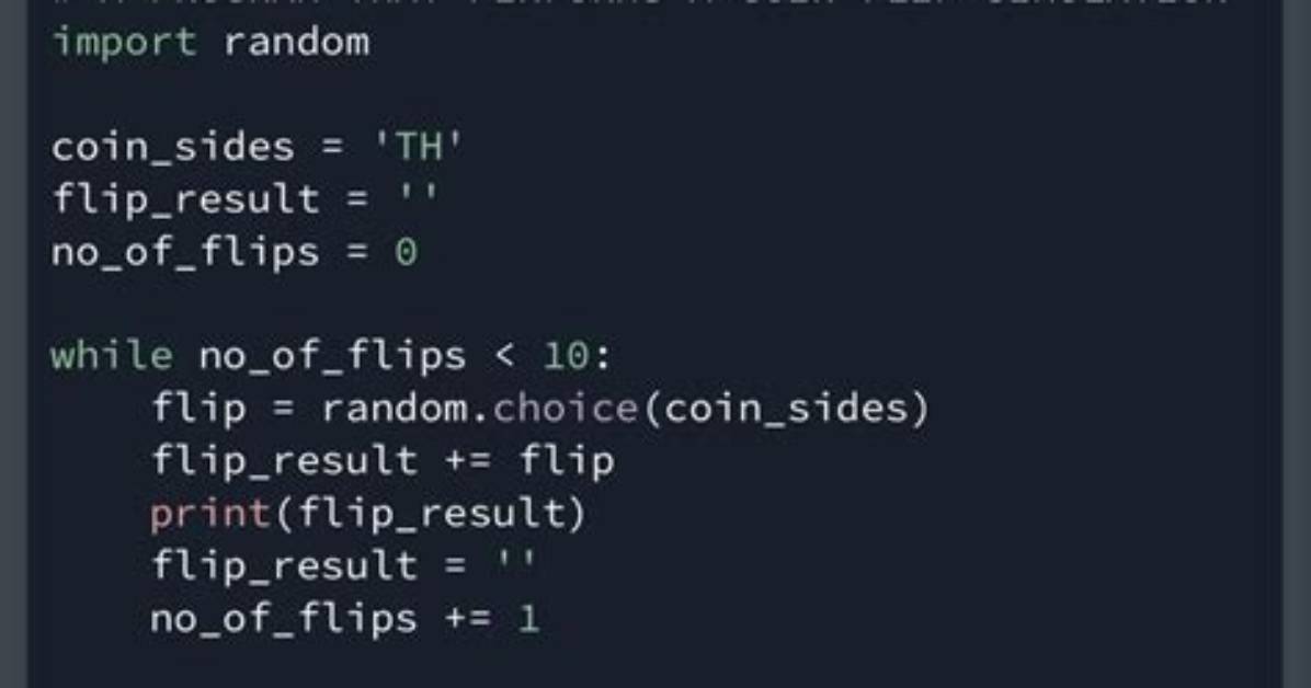 Simulating a Coin Flip Experiment in Python