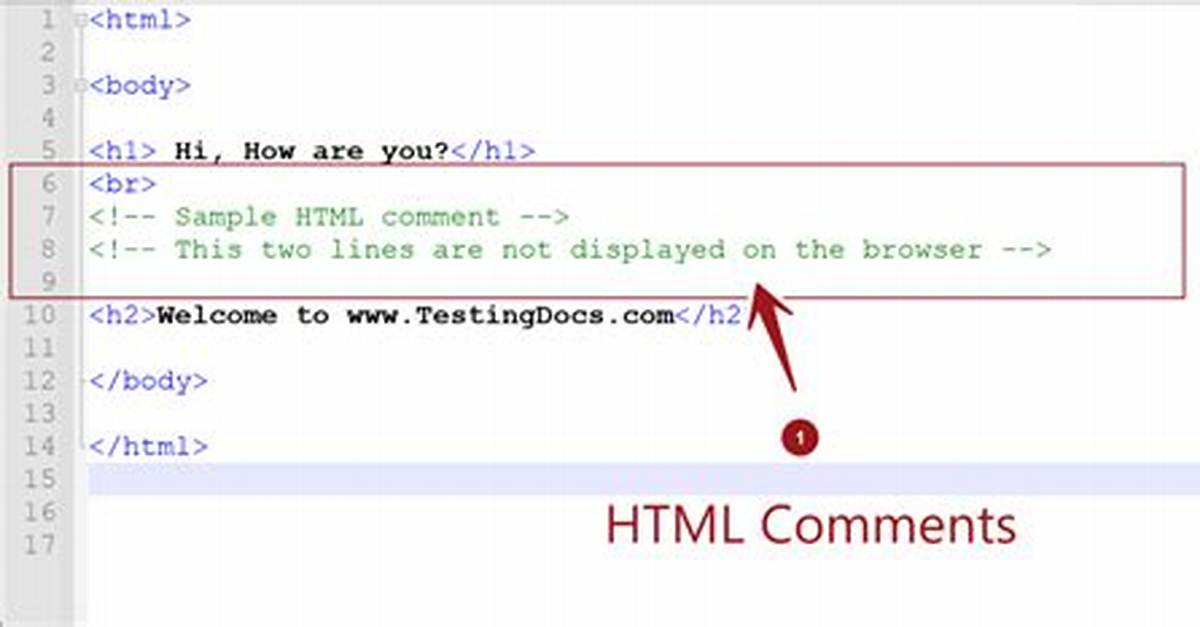 Single-Line Comment in Html