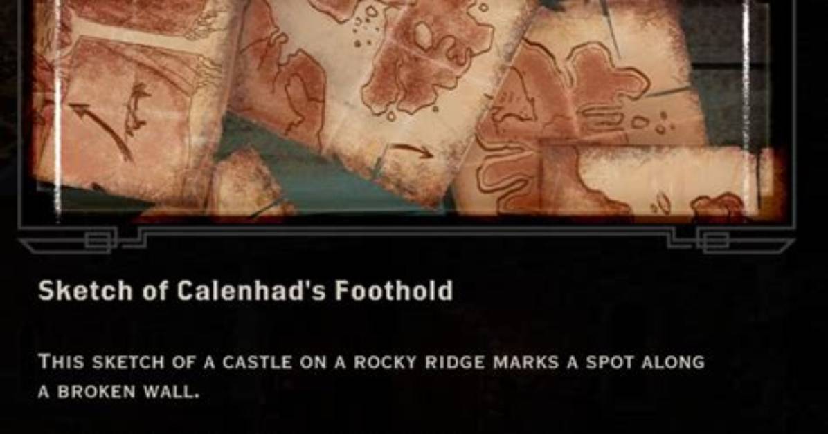 Sketch of Calenhads Foothold Quest