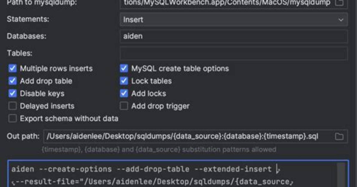 Skip Certain Tables with Mysqldump