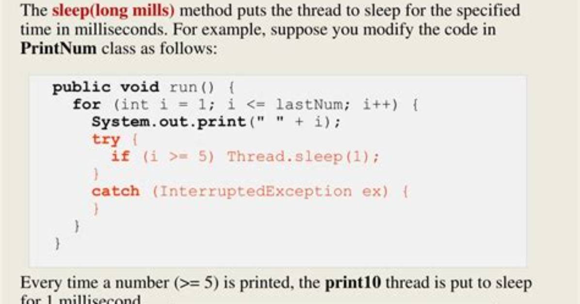 Sleep for Milliseconds