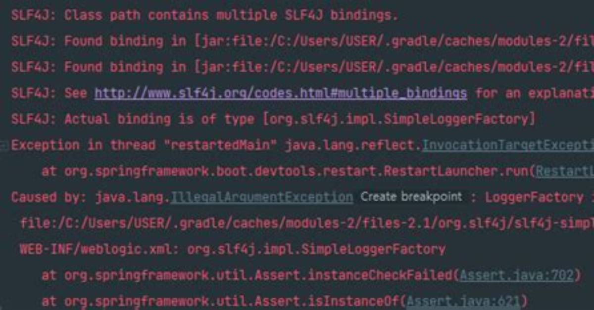 Slf4J: Class Path Contains Multiple Slf4J Bindings