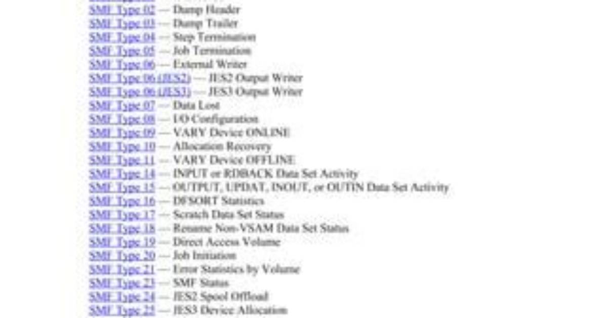 Smf Record Mapping Information Tables and Usage Notes - Documentation for Bmc Compuware File-Aid/Mvs 21.01