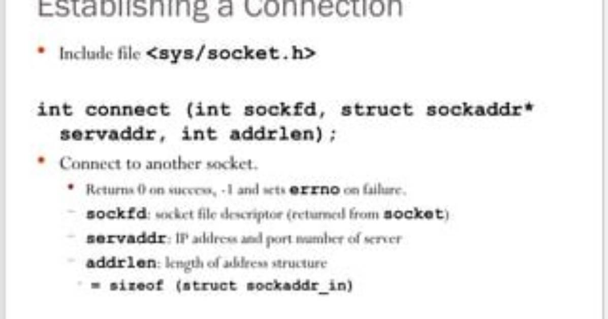 : :Socket Returns 0 and: :Connect Sets Errno to Ebadf