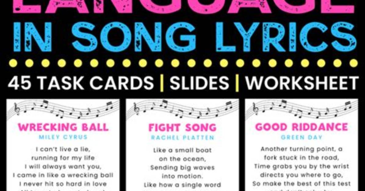 Songs with Figurative Language Lyrics