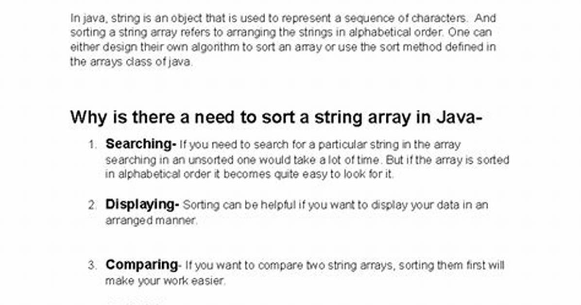 Sort a Single String in Java